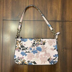 Nanette Lepore Patterned Baguette Shoulder Bag Small Floral Pink